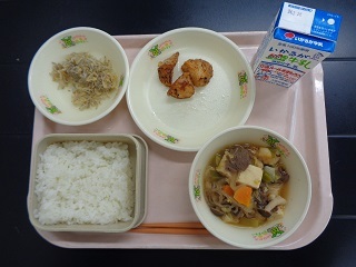 2月21日の学校給食（小学校B献立）の写真