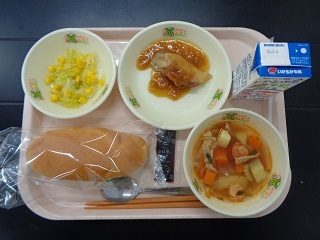 2月27日の学校給食（小学校B献立）の写真