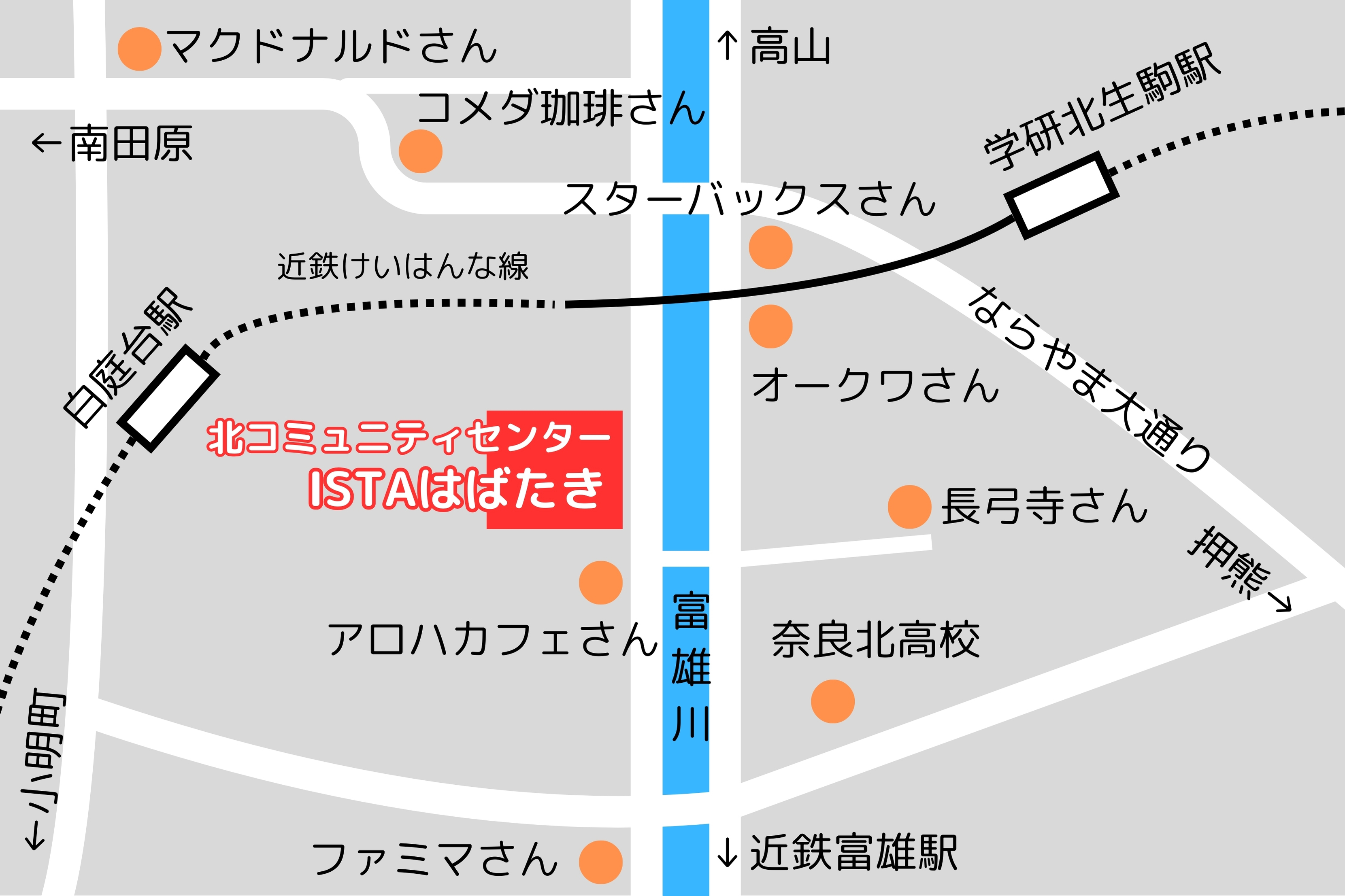 北コミュニティーセンター地図