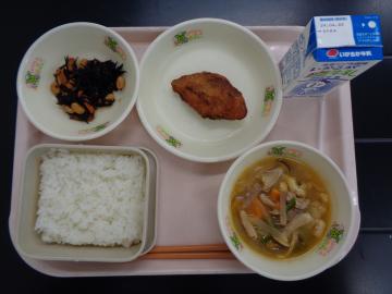 4月12日の学校給食（小学校A献立）の写真