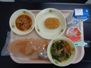 6月6日の学校給食（小学校A献立）の写真