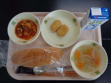 6月20日の学校給食（小学校A献立）の写真