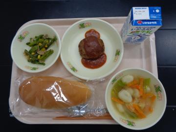 4月18日の学校給食（小学校B献立）の写真