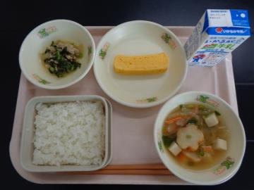11月6日の学校給食（小学B献立）の写真
