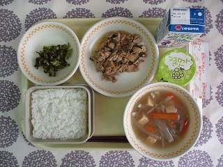 10月9日の学校給食(中学校献立)