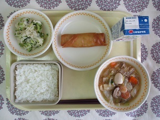 10月11日の学校給食(中学校献立)