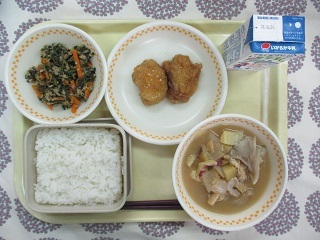 10月16日の学校給食(中学校献立)