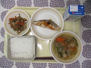 11月1日の学校給食(中学校献立)
