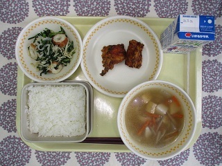11月6日の学校給食(中学校献立)