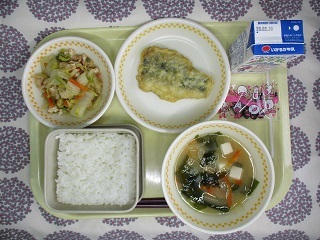 2月3日の学校給食(中学校献立)
