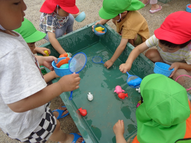 3歳児水遊び