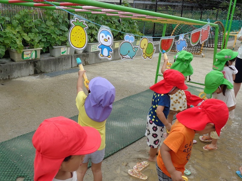 3歳児水遊び