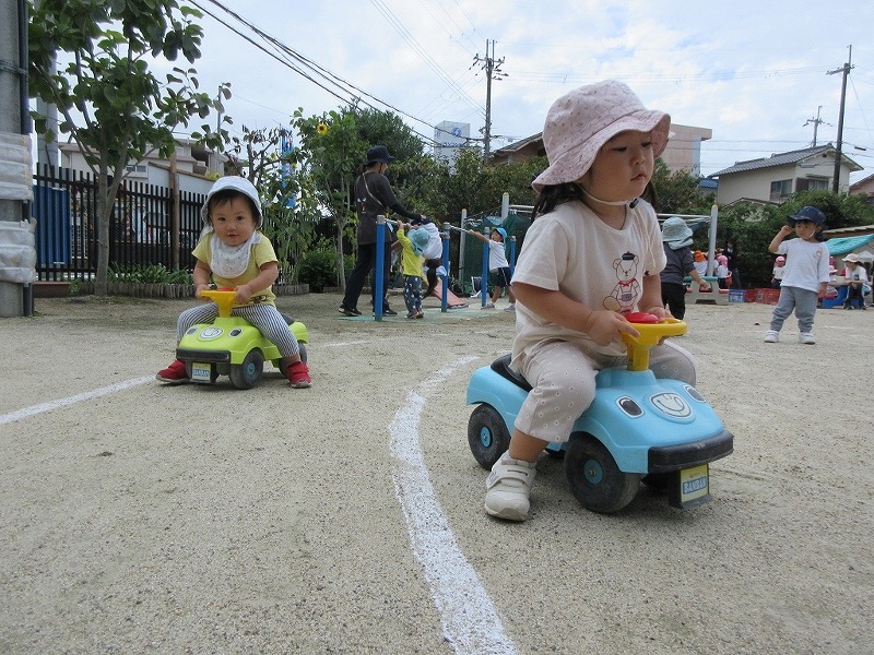 1歳児園庭