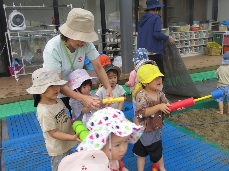 2歳児水遊び