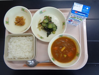 6月13日の学校給食（小学校A献立）の写真