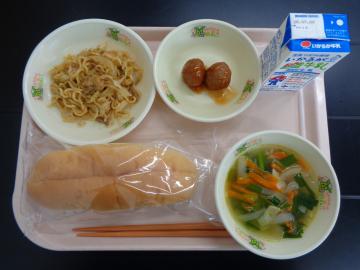 6月24日の学校給食（小学校A献立）の写真