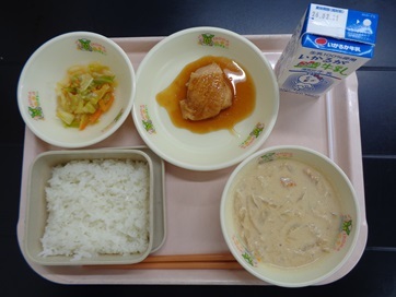 2月13日の学校給食（小学校A献立）の写真
