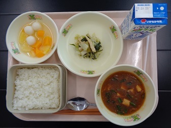 9月12日の学校給食（小学校B献立）の写真