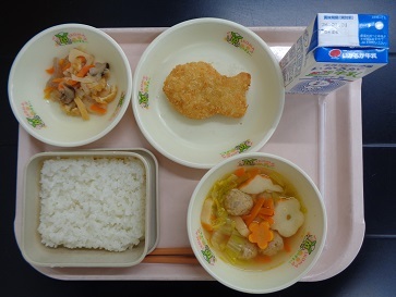 1月23日の学校給食（小学校B献立）の写甄