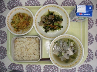 4月11日の学校給食(中学校献立)
