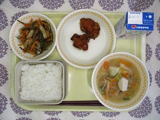 4月14日の学校給食(中学校献立)