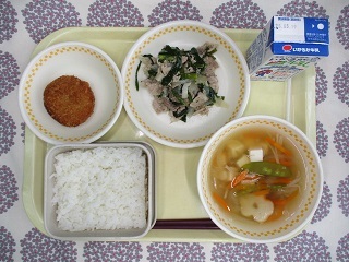5月12日の学校給食(中学校献立)