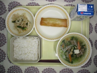 9月24日の学校給食(中学校献立)