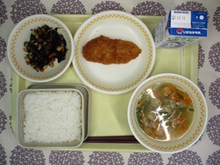 10月6日の学校給食(中学校献立)