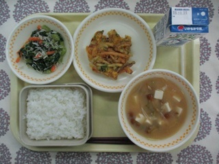 10月15日の学校給食(中学校献立)