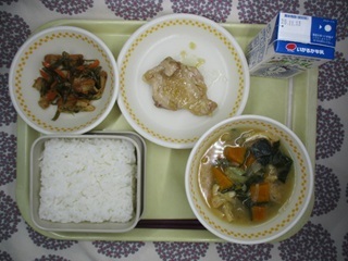11月5日の学校給食(中学校献立)