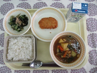 1月22日の学校給食（中学校献立）