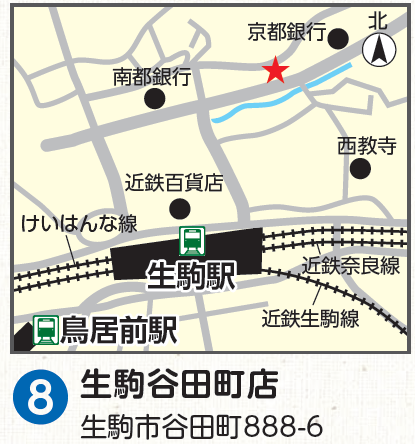 ローソン生駒谷田町店 生駒市谷田町888番の6