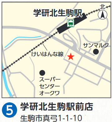 ローソン学研北生駒駅前店 生駒市真弓1丁目1番10号