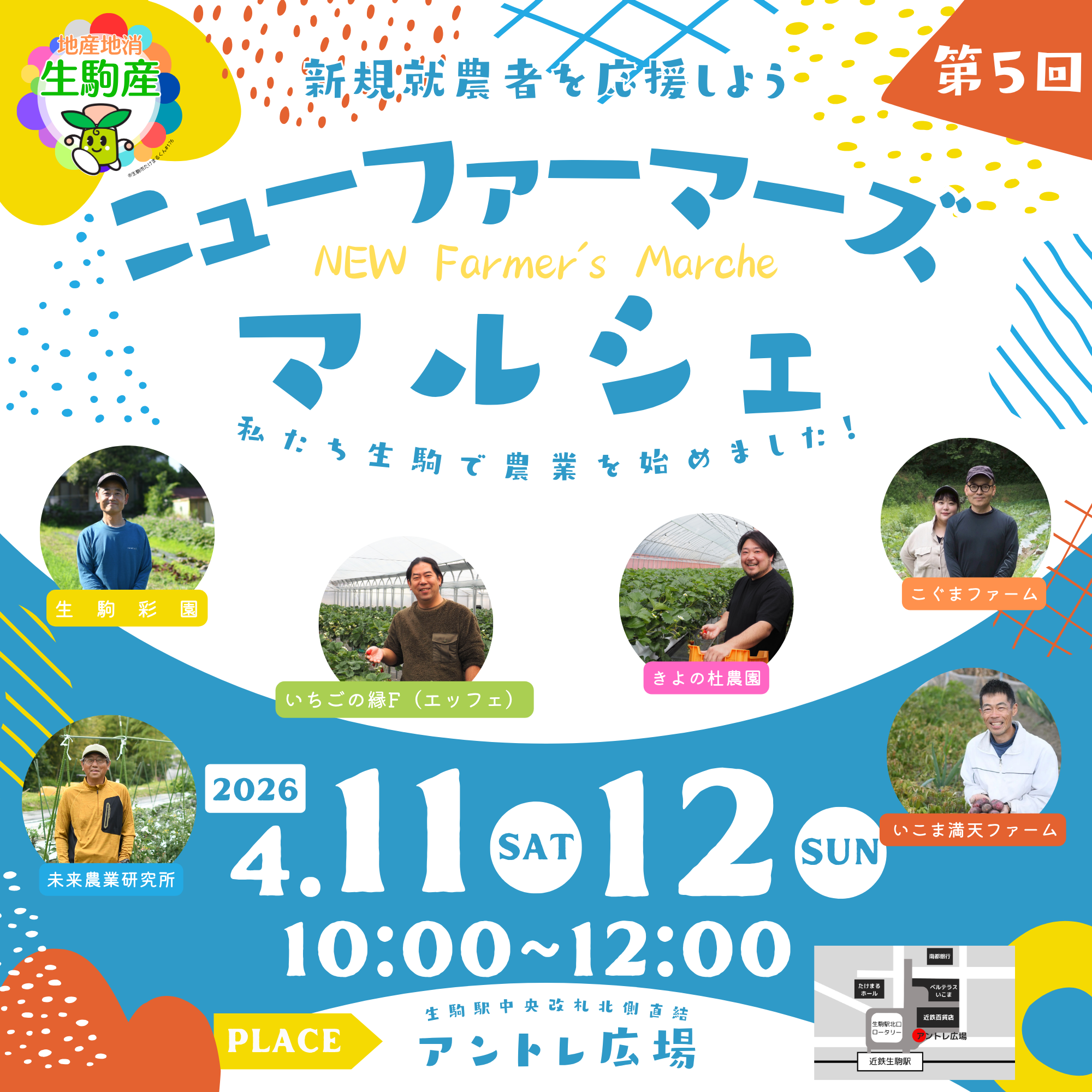 ニューファーマーズマルシェのチラシ