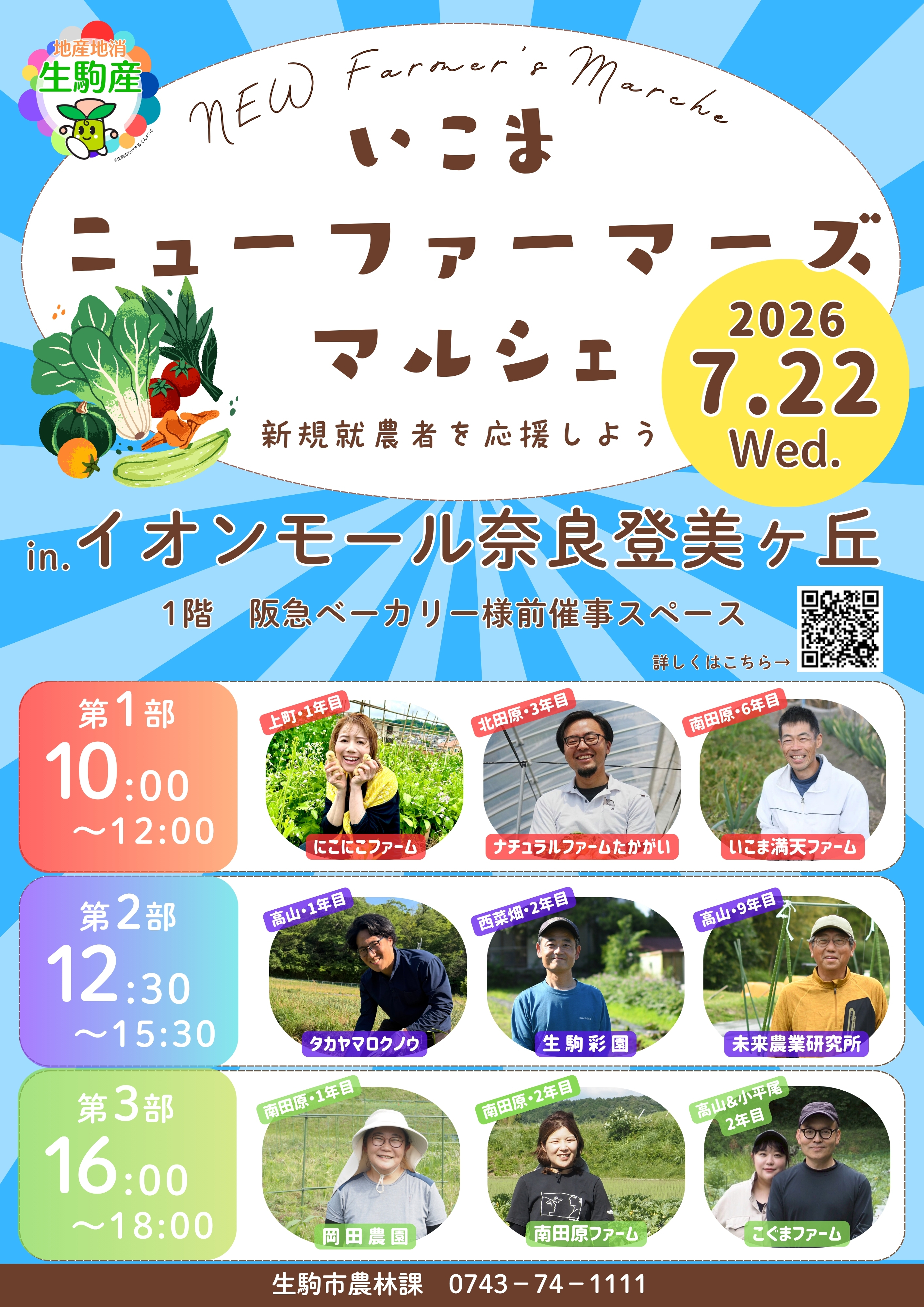 ニューファーマーズマルシェのチラシ
