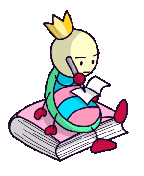 生駒ビブリオ倶楽部キャラクターほんのむしくん