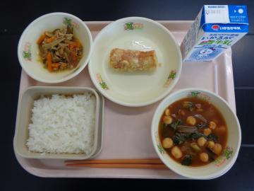 6月8日の学校給食（小学校A献立）の写真