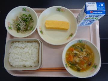 6月10日の学校給食（小学校A献立）の写真