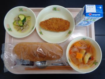 6月18日の学校給食（小学校A献立）の写真