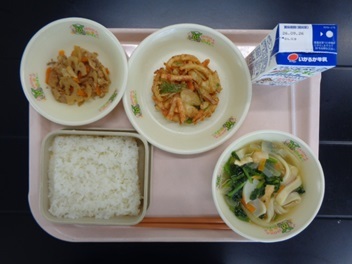 9月18日の学校給食(小学校A献立)の写真