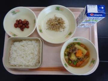 10月7日の学校給食（小学校A献立）の写真