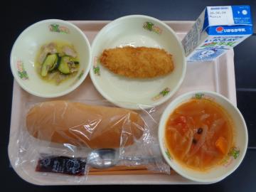 6月16日の学校給食（小学校B献立）の写真