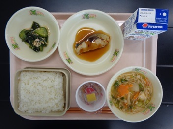 9月18日の学校給食（小学校B献立）の写真