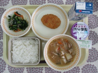 4月20日の学校給食（中学校献立）