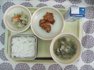 5月14日の学校給食（中学校献立）