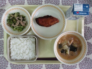 5月20日の学校給食（中学校献立）