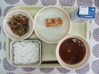 6月8日の学校給食(中学校献立)