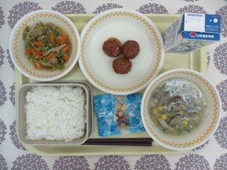 8月31日の学校給食（中学校献立）