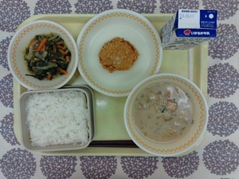 9月28日の学校給食(中学校献立)