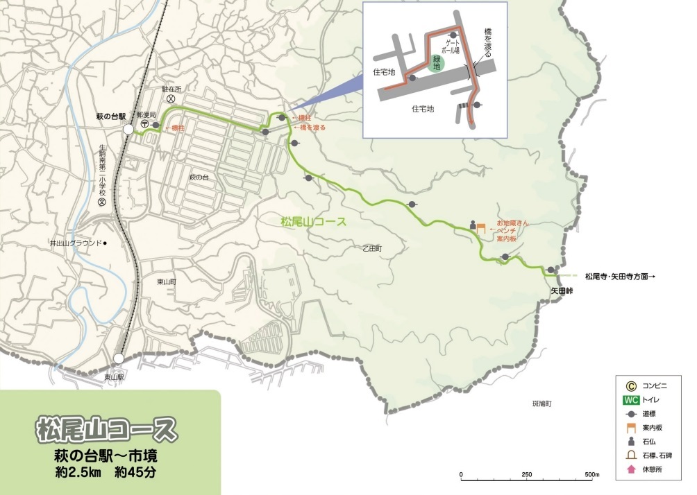 松尾山コース　地図